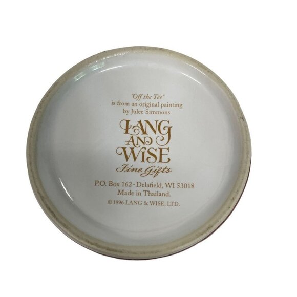 Lang and Wise Off the Tee Golf Golfer Cup Mug 12 oz Julee Simmons 1996 - Picture 5 of 5